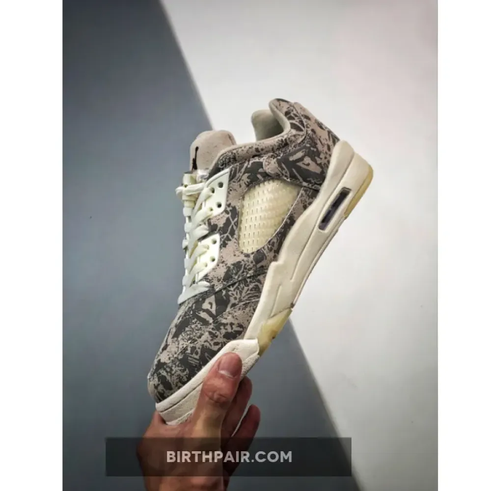 Air Jordan 5 Low ” Expression” Coconut Milk/Black-White DA8016-100 VS-X8AV8P1