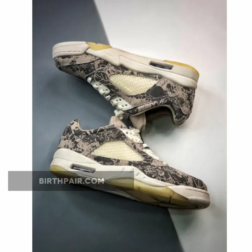 Air Jordan 5 Low ” Expression” Coconut Milk/Black-White DA8016-100 VS-X8AV8P1