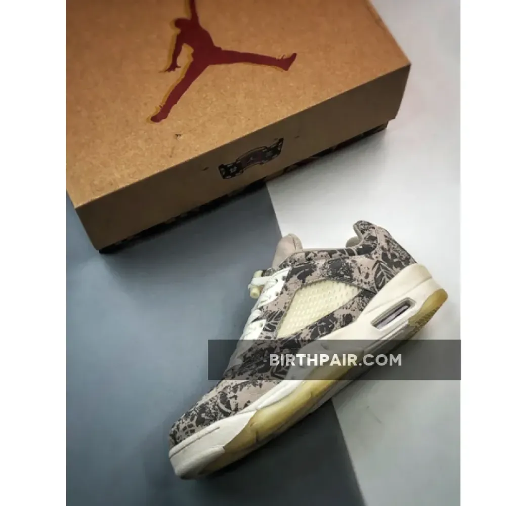 Air Jordan 5 Low ” Expression” Coconut Milk/Black-White DA8016-100 VS-X8AV8P1