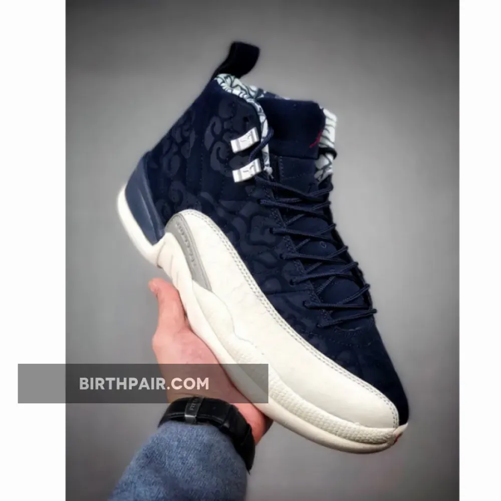 Air Jordan 12 ” International Flight” College Navy/Sail-University Red VS-NOOD16N
