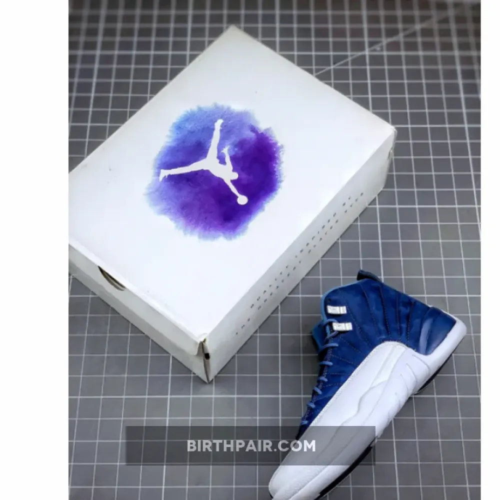 Air Jordan 12 ” Indigo” Stone Blue/Legend Blue-Obsidian VS-635QP03