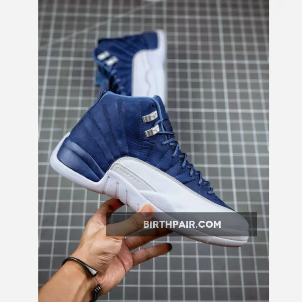 Air Jordan 12 ” Indigo” Stone Blue/Legend Blue-Obsidian VS-635QP03