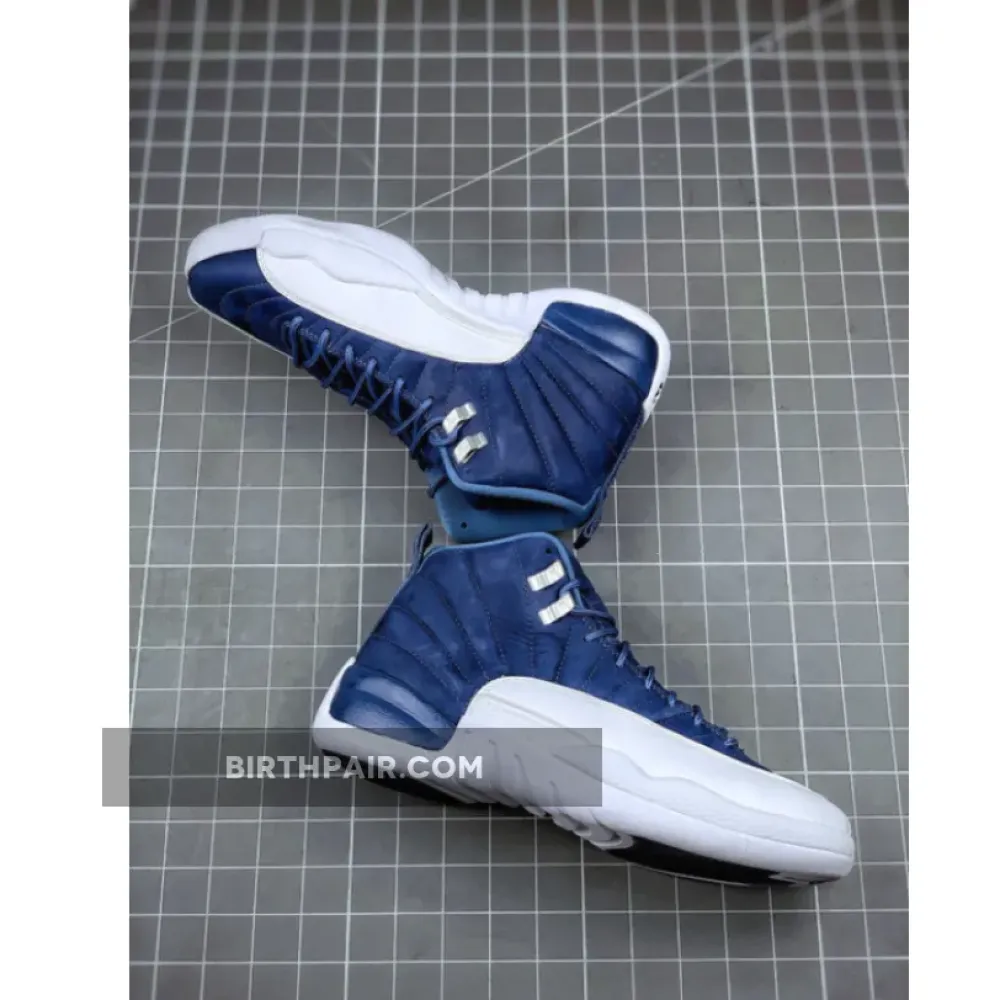Air Jordan 12 ” Indigo” Stone Blue/Legend Blue-Obsidian VS-635QP03