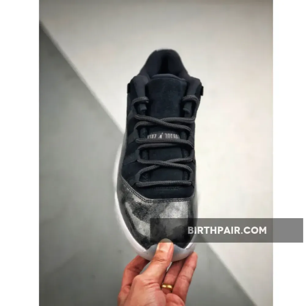 Air Jordan 11 Low ” Barons” Black/Metallic Silver-White VS-Z906CAT