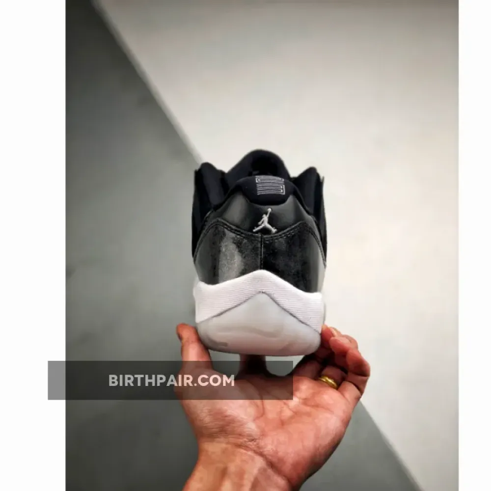 Air Jordan 11 Low ” Barons” Black/Metallic Silver-White VS-Z906CAT