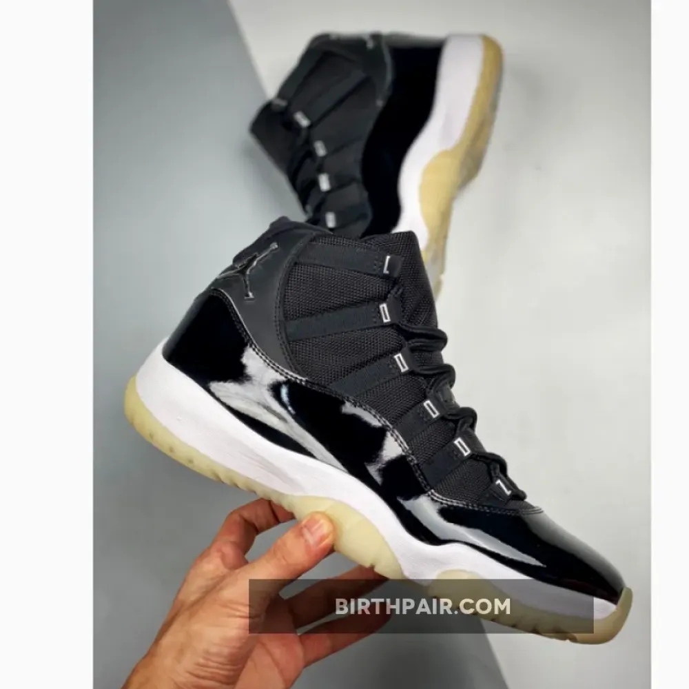 Air Jordan 11 ” Jubilee 25th Anniversary” Black/Clear-White-Metallic Silver VS-E87EO3P