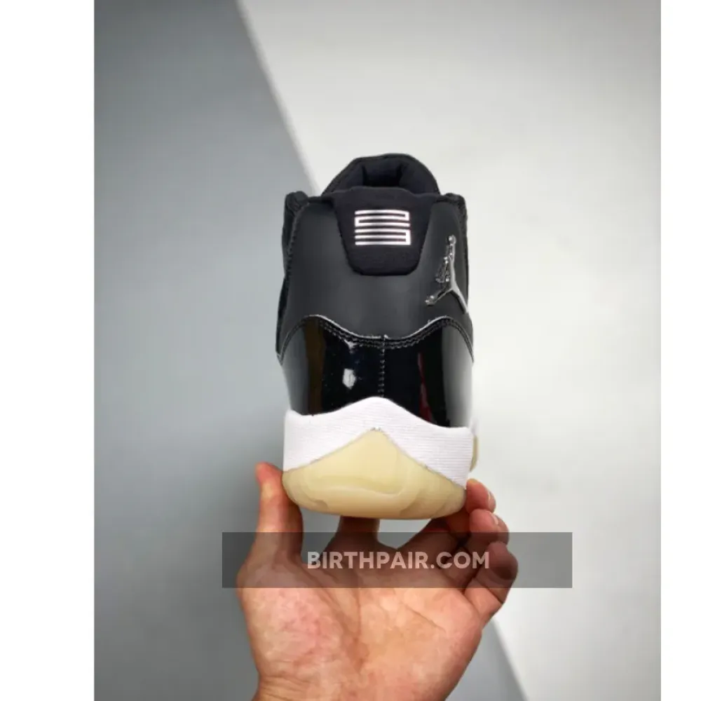 Air Jordan 11 ” Jubilee 25th Anniversary” Black/Clear-White-Metallic Silver VS-E87EO3P