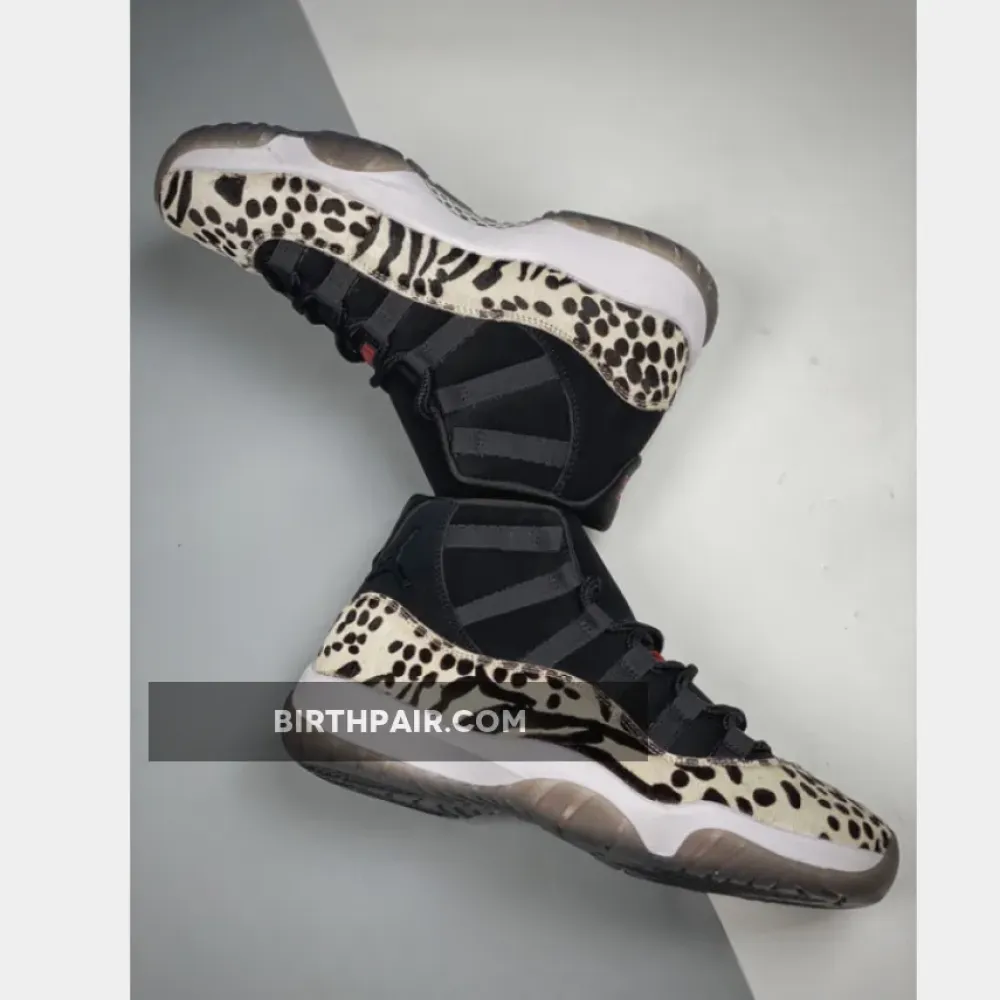Air Jordan 11 ” Animal Instinct” Black/Red-Sail-White VS-0ZO5AXB