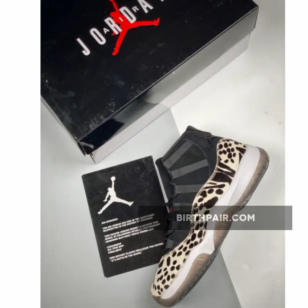 Air Jordan 11 ” Animal Instinct” Black/Red-Sail-White VS-0ZO5AXB