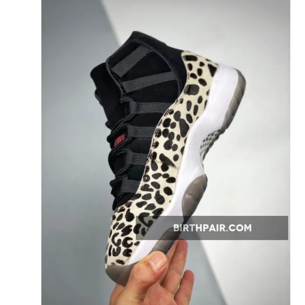 Air Jordan 11 ” Animal Instinct” Black/Red-Sail-White VS-0ZO5AXB