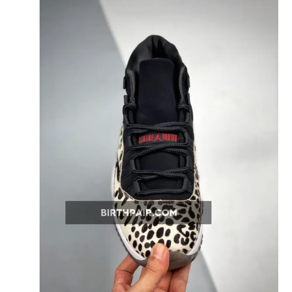 Air Jordan 11 ” Animal Instinct” Black/Red-Sail-White VS-0ZO5AXB
