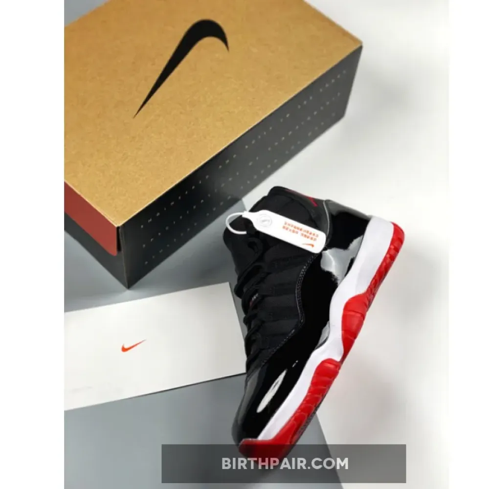 Air Jordan 11 ‘Bred 2019’ Black/White-Varsity Red 378037-061 VS-C7VVCBQ