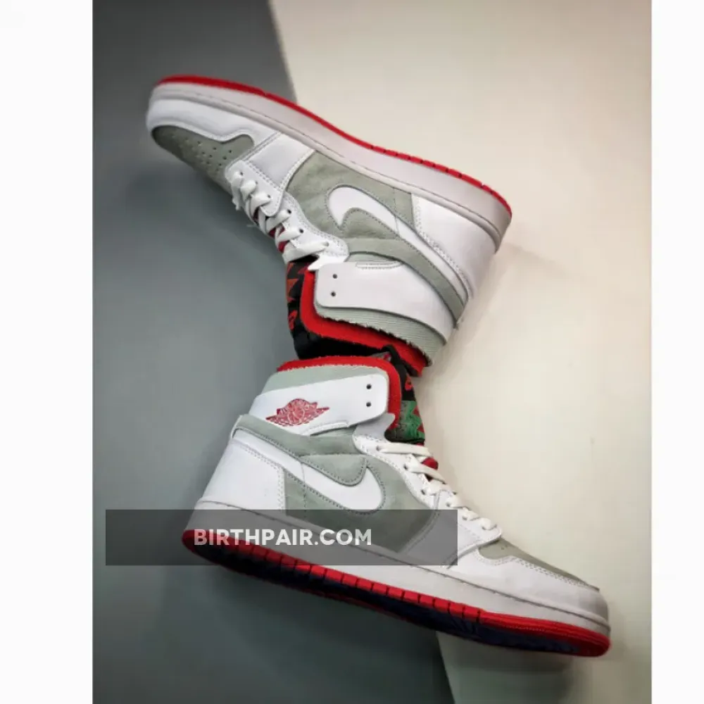 Air Jordan 1 Zoom CMFT ” Hare” White/Grey-Red CT0978-100 VS-CK21SEA