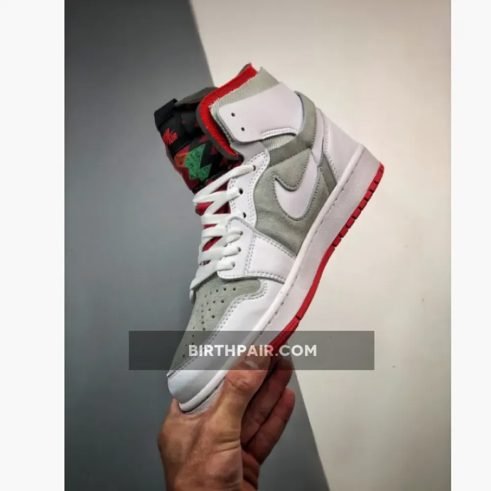 Air Jordan 1 Zoom CMFT ” Hare” White/Grey-Red CT0978-100 VS-CK21SEA